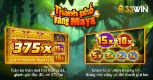 Tận hưởng trò chơi nổ hũ thành phố vàng maya tại 33Win 